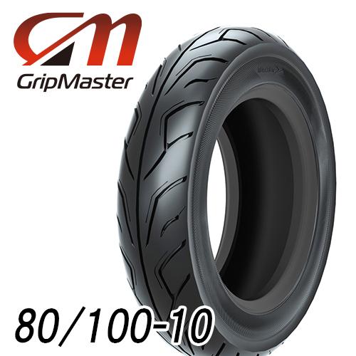 GripMaster GM700 80/100-10 46J TL フロント/リア バイク タイヤ ...