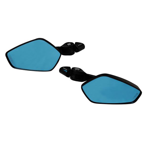 エナジープライス バイク ミラー シャープ 角型 左右セット 汎用 10mm 正ネジ アルミ ブラッ...