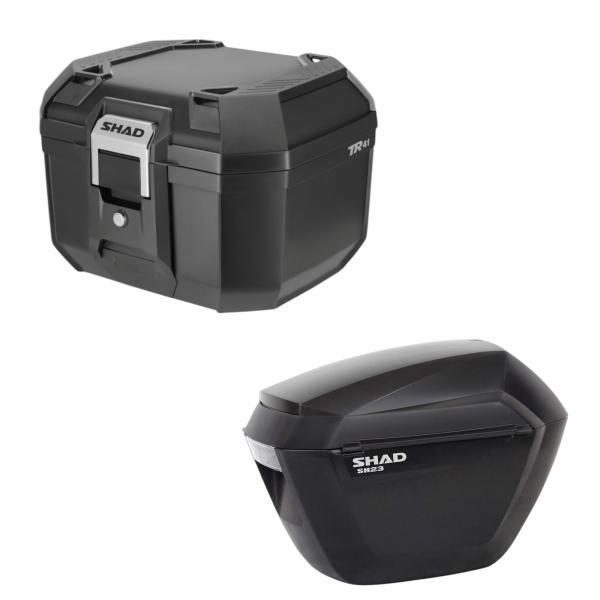 SHAD(シャッド) 【セット品】TR41 TERRA トップケース ブラック+SH23 サイドケー...