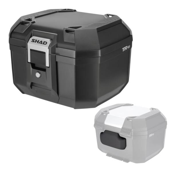SHAD(シャッド) 【セット品】TR41 トップケース ブラック バックレスト セット バイク