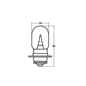 M＆H バイク ヘッドライト球 B2064 12V25W P15S25-1 B-2064