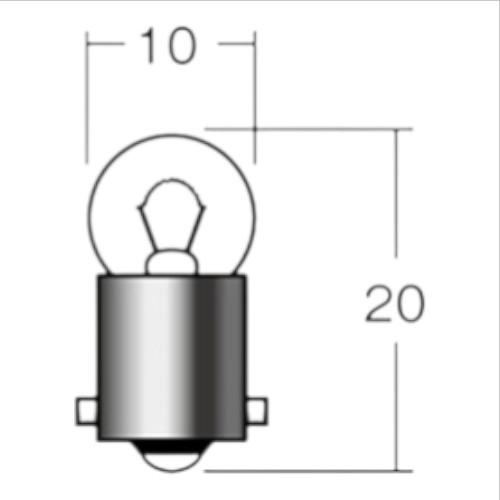 M&amp;H B7113 12V3.4W BA9S B-7113 バイク メーター球