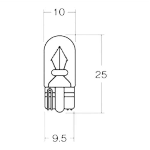 M&amp;H BWB12 12V3.4W ウエッジ中(W2.1×9.5d) B-WB12 バイク メーター...
