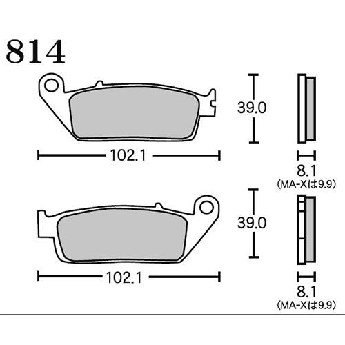 RK Japan FINE ALLOY 55(ファインアロイ55) ブレーキパッド FA5 814 ...