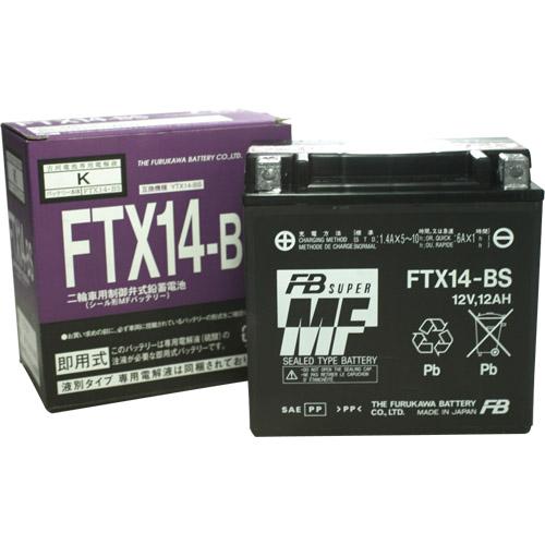 古河電池(フルカワデンチ) バイク バッテリー FTX14-BS (YTX14-BS 互換) 液別 ...