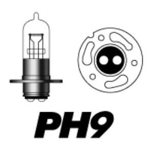 M＆H バイク ヘッドライト球 PH9 12V35/35W P15D-30 (クリア) 13 C S...