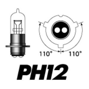 M＆H バイク 電球 ヘッドライト球 PH12 12V40/40W 特殊 S6K(S2スーパーゴース...