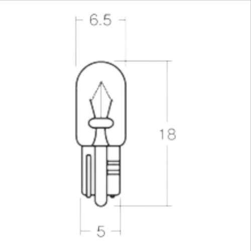 M&amp;H 12V3W ウエッジ特殊(W2.2×5.2d) 1PWB124 バイク メーター球