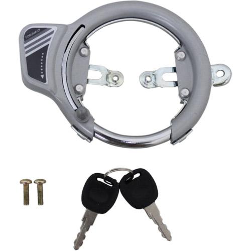 とるな 自転車用 シリンダー リング錠 馬蹄錠 グレー 鍵 防犯 盗難防止 キー2本 TORUNA2...