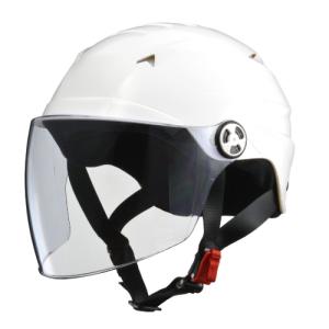 リード工業(LEAD) バイク 半帽ヘルメット SERIO(セリオ) RE-40 シールド付きハーフヘルメット ホワイト フリー｜partsdirect