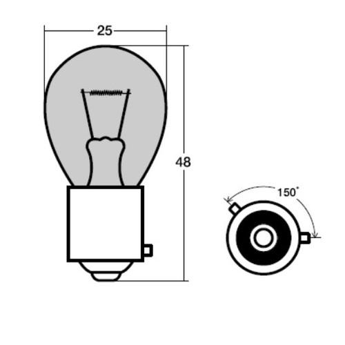 スタンレー(STANLEY) R182 ステルスカラーバルブ12V21W 自動車 電球
