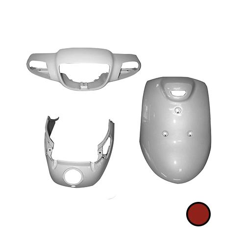 ヤマハ ジョグ JOG アプリオ 4JP) 外装 3点 カウル セット ダークパープリッシュレッドメ...