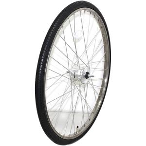 27インチ 自転車 27×1 3/8 37-630 前輪リム完組ハブダイナモ付(E2端子) ステンリム 1本 タイヤ チューブ付 シティサイクル ママチャリ｜partsdirect