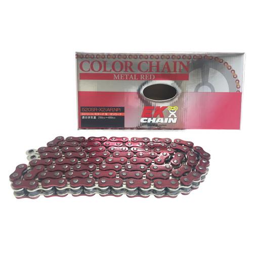 EKチェーン(江沼チェーン) SRXシリーズ 520SRX2-110L メタルレッド MLJ(カシメ...
