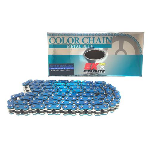 EKチェーン(江沼チェーン) SRXシリーズ 520SRX2-120L メタルブルー MLJ(カシメ...