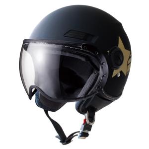 マルシン工業 ジェットヘルメット MS-340 アーミースター マットブラック M マットブラック ジェットタイプ