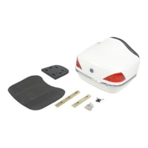 ai-NET ベンツ風リアボックス アタッチメント付 汎用 ホワイト 742 バイク