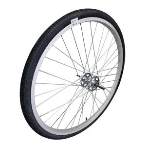 26インチ 自転車 26×1 3/8 37-590 完組 ローラー用アルミリム 外装用  タイヤ チューブ 付 1本 シティサイクル ママチャリ 向け｜partsdirect