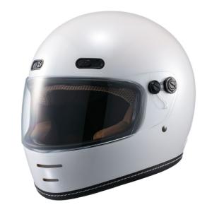 マルシン工業(Marushin) ネオレトロフルフェイス MNF1 END MILL(エンドミル) パールホワイト L 02001115 バイク ヘルメット