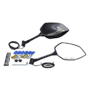 SIMOTA ツイルカーボンミラー オーバル クリアレンズ 70mm ステム