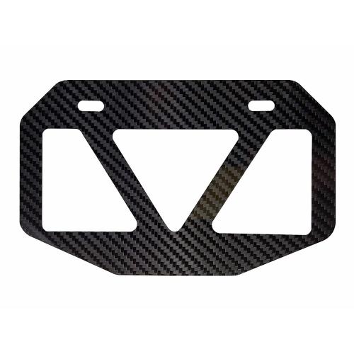 Rise 綾織りドライカーボンナンバーフレームM 原付50cc〜125cc山型タイプ ナンバープレー...