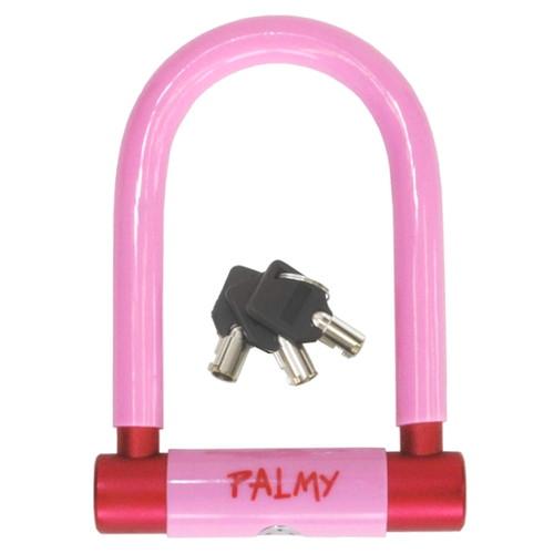 PALMY(パルミー) P-ES-101AL アルミシャックルロック ピンク/レッド 自転車