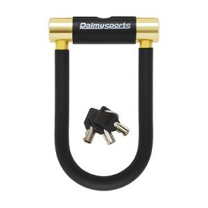 Palmy Sports PS-101AL-R アルミシャックルロック・R ゴールド 自転車 U字ロ...