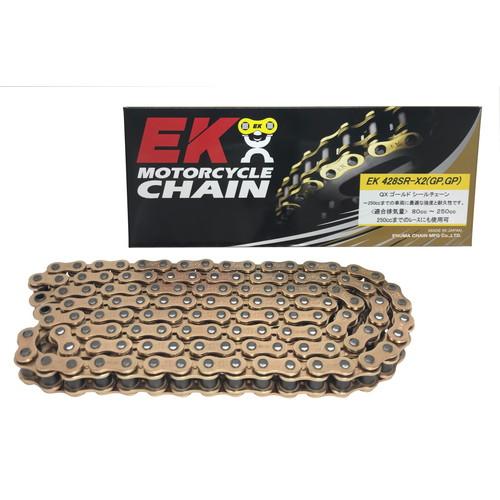 EKチェーン(江沼チェーン) SRXシリーズ 428SRX2-132L ゴールド MLJ(カシメジョ...