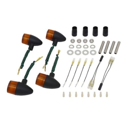 POSH Faith(ポッシュフェイス) 砲弾タイプ ウインカー クラシカルシリーズ ブラック/オレ...