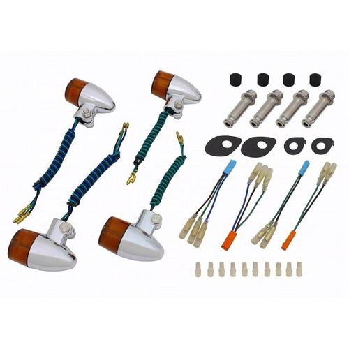 POSH Faith(ポッシュフェイス) 砲弾タイプウィンカーSET W球 メッキ/オレンジ 04-...