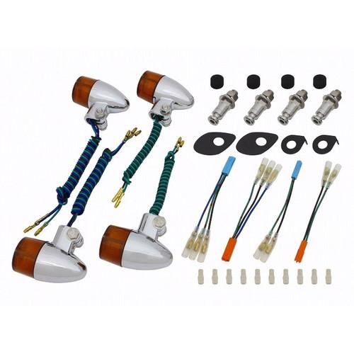 POSH Faith(ポッシュフェイス) 砲弾タイプウィンカーSET W球 メッキ/オレンジ 03-...