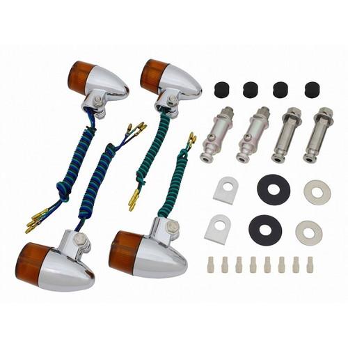 POSH Faith(ポッシュフェイス) 砲弾タイプウィンカーSET W球 メッキ/クリア ホーネッ...