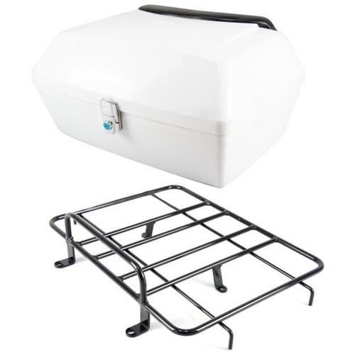 ai-NET JK046W リアボックス&amp;リアキャリア フルセット 50Lケース ジャイロX ホワイ...