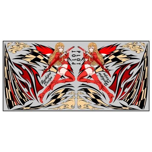 PLOT(プロト) デカール 刀ガール RED L 汎用 RED Lサイズ PDK101R-L バイ...