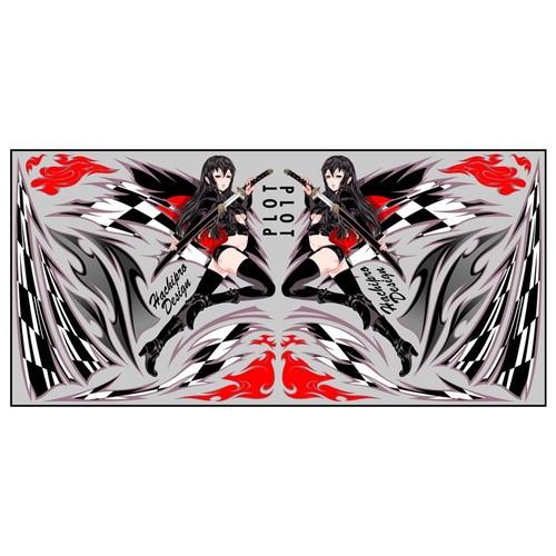 PLOT(プロト) デカール 刀ガール BLK M 汎用 Mサイズ PDK101B-M バイク