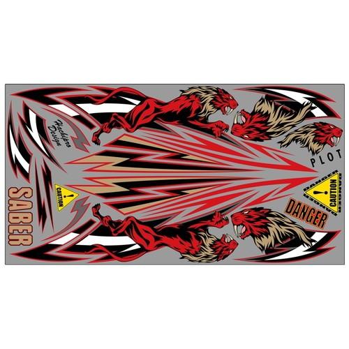 PLOT(プロト) デカール SABER R&amp;G M 汎用 RED&amp;GLD Mサイズ PDK202R...