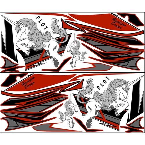 PLOT(プロト) デカールキット ユニコーンA レッド YZF-R3/R25 15-18 PDK3...