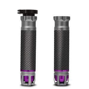 RPM アルミ スピニングバーエンド カーボングリップセット パープル TA-RPM-GR005PU...