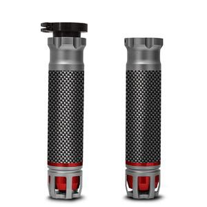 RPM アルミ スピニングバーエンド カーボングリップセット レッド TA-RPM-GR005RD ...