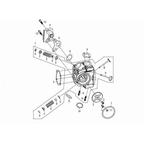 SP武川(スペシャルパーツ武川) 17R-Stage E ヘッドキット 01-03-0025 バイク...