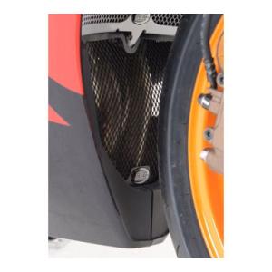 R&amp;G ダウンパイプグリル ブラック RG-DG0016BK バイク コアガード・ラジエーターカバー