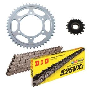DID(大同工業) チェーン&前後スプロケット ゴールド 3点交換セット MT