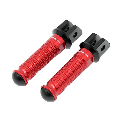 SPEEDRA アルミ削り出しステップ スタンダードタイプ ライダー用 ブラック/レッド AFPS2...