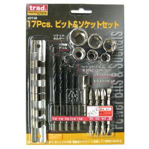 TRAD(トラッド) 17pcsビット&amp;ソケットセット DT4B ドライバー
