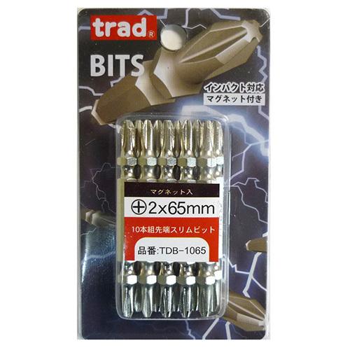 TRAD(トラッド) 電動工具 先端スリムビット 10本組 TDB-1065
