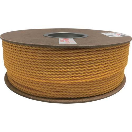 ユタカメイク ポリエチレンロープドラム巻 4mm×200mイエロー PRE80 物流 梱包 倉庫