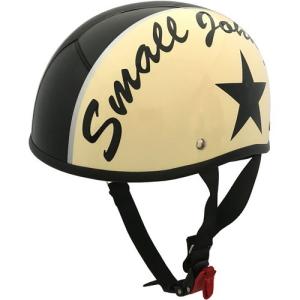 スモールジョン バイク 半帽ヘルメット SJD-33 スモジョンダックテールヘルメット IV/BK アイボリーブラック