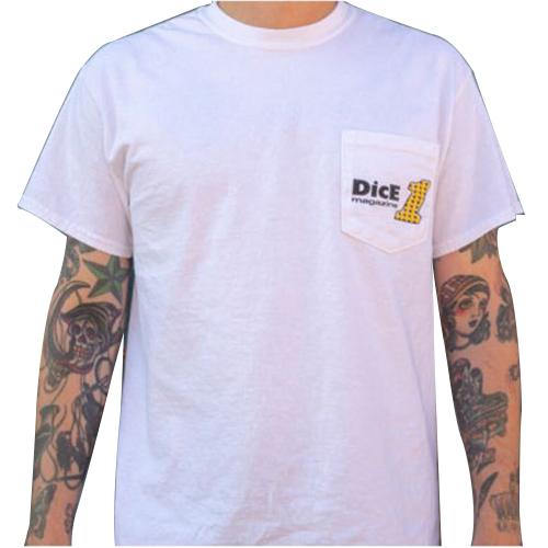 DICE MAGAZINE 025399 ポケットTシャツ シーシーバー ホワイト M バイク アン...
