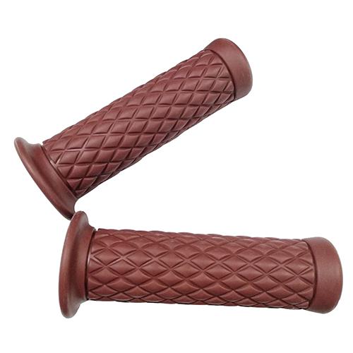 エナジープライス PVC製 非貫通ダイヤモンドパターングリップ 120mm ブラウン バイク