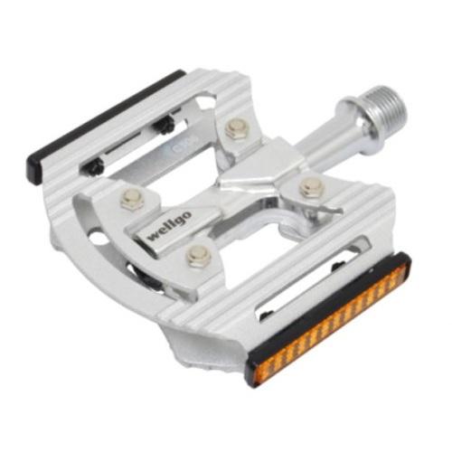 wellgo C306 プレートケージペダル シルバー 自転車 ペダル